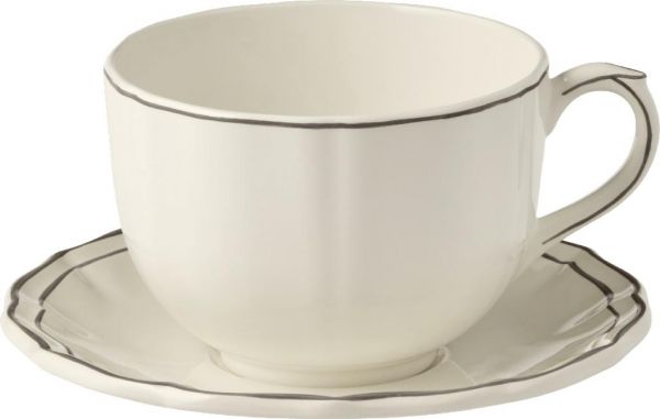 Чашка с блюдцем  500 мл., Д18,5 см., FILET TAUPE, GIEN, 16921PTJ26