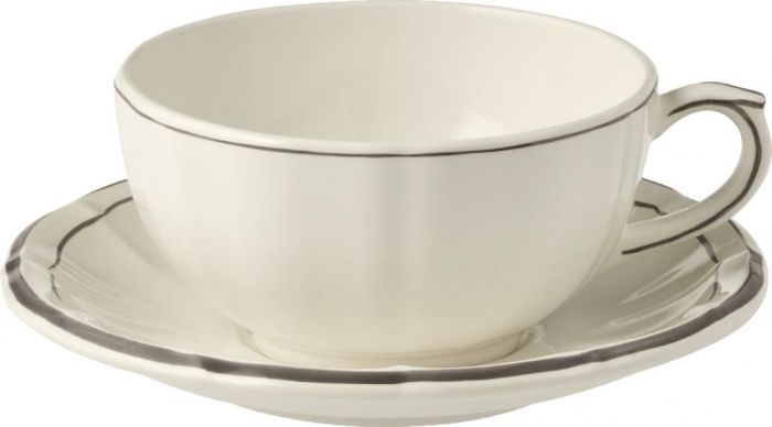 Чашка с блюдцем  300 мл., Д18 см., FILET TAUPE, GIEN, 1692PTDE26