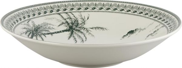 Тарелка суп / паста Восточный пейзаж LES DEPAREILLEES VERT, Д 27,4 см,, В6 СМ GIEN