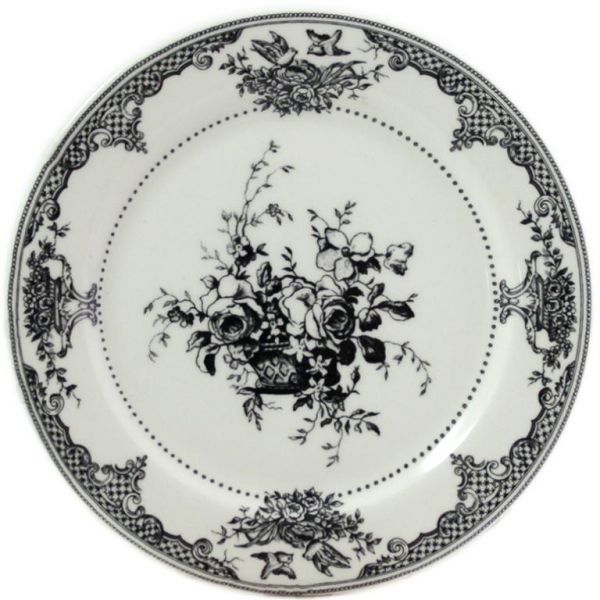 Тарелка обеденная Цветы , LES DEPAREILLEES VERT, Д  27,3 см,, GIEN