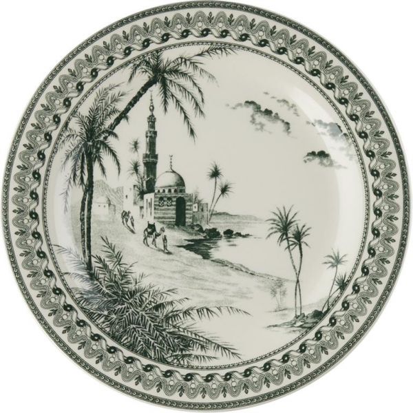 Тарелка для хлеба / канапэ Восточный пейзаж LES DEPAREILLEES VERT, Д  16,5 см,, GIEN