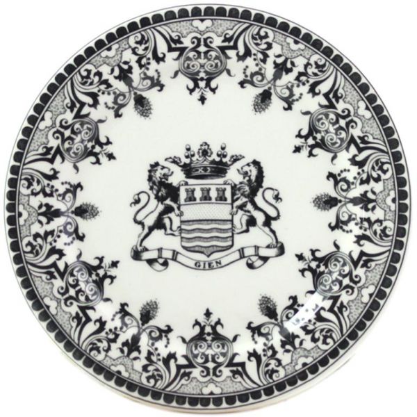 Тарелка  для сладостей Герб  LES DEPAREILLEES VERT, Д  12,8 см,, GIEN