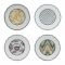 Тарелка для канапе набор 4 ШТ.., DOMINOTE, ? 16,5 cm GIEN