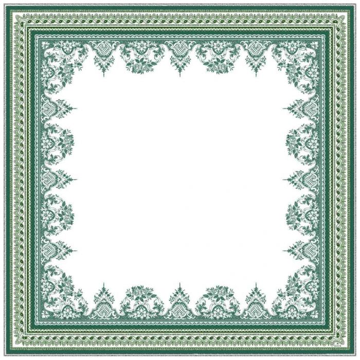 Скатерть Восточный пейзаж LES DEPAREILLEES VERT, 120 X 120 cm GIEN