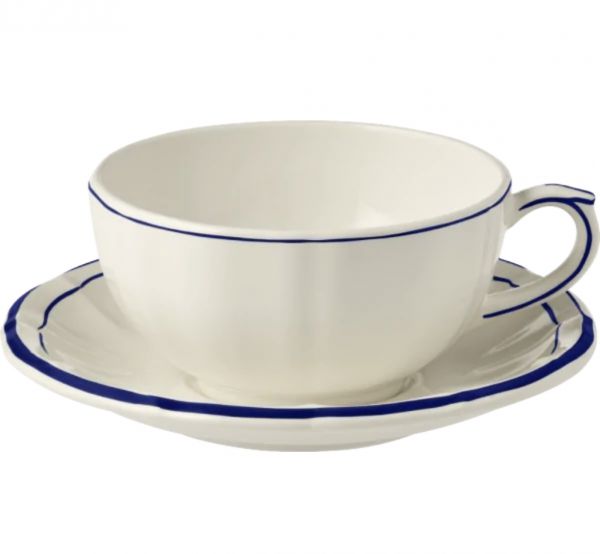 Набор чайных пар для завтрака 2 набора, FILET COBALT, GIEN, 300 мл., Д 18 cm 15412PTA26